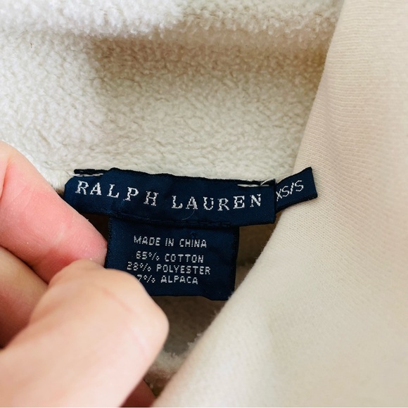 Ralph Lauren Blue Label Oversized Wide Sleeve Turtleneck Pullover Ecru size XS/S - Picture 9 of 10